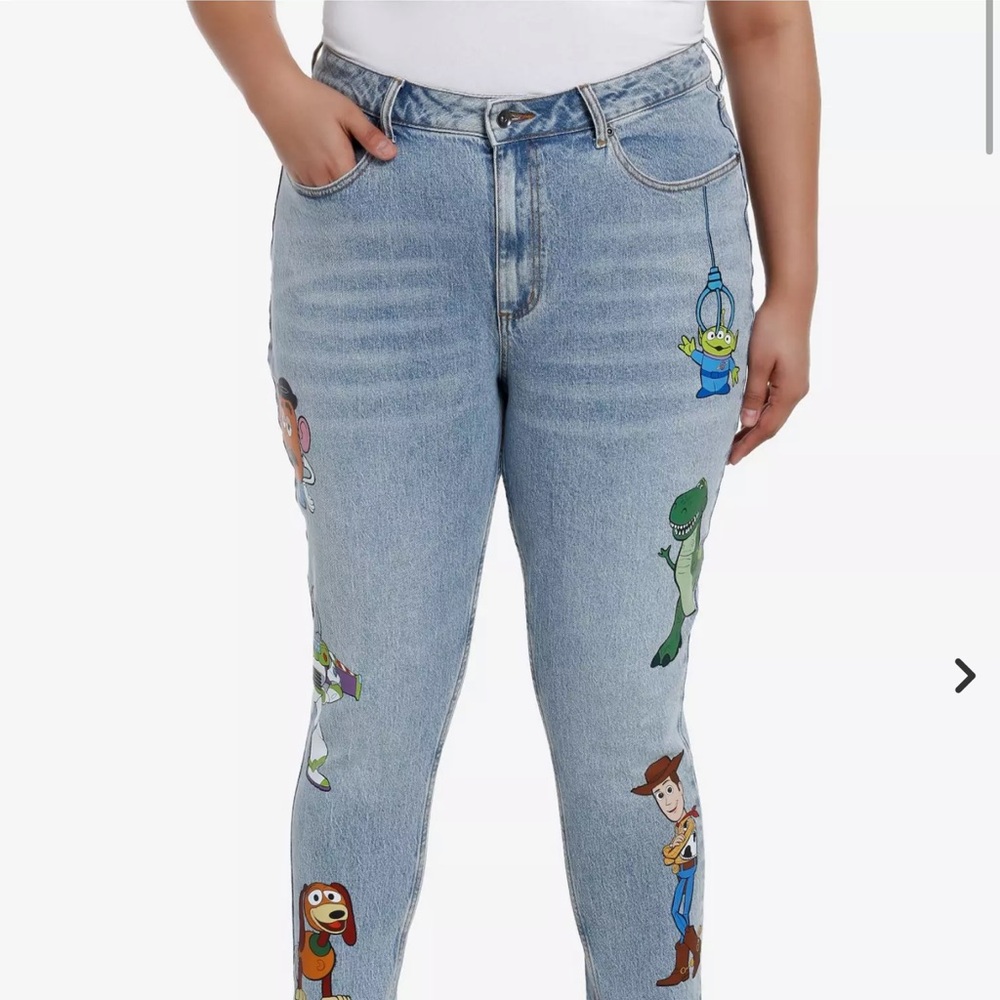 Her Universe Pixar Light Wash Toy Story Graphic High-Rise Women’s Jeans